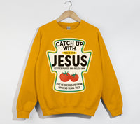 Load image into Gallery viewer, Catch Up With Jesus - Christian Sweatshirt