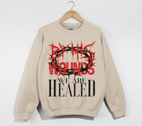 Load image into Gallery viewer, By His Wounds We Are Healed - Christian Sweatshirt
