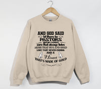 Load image into Gallery viewer, And God Said, Let There Be Pastors - Christian Sweatshirt
