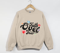 Load image into Gallery viewer, Fear Over Fear - Christian Sweatshirt
