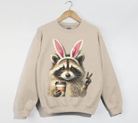 Load image into Gallery viewer, Easter Raccoon Bunny Sweatshirt
