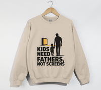 Load image into Gallery viewer, Kids Need Fathers, Not Screens - Sweatshirt
