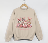 Load image into Gallery viewer, Happy Easter Sweatshirt - Cute Cat Sweatshirt
