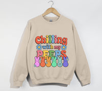 Load image into Gallery viewer, Chilling With My Peeps - Easter Christian Sweatshirt