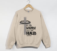 Load image into Gallery viewer, By His Wounds We Are Healed - Christian Sweatshirt
