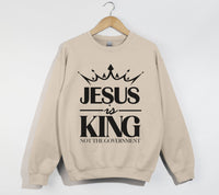 Load image into Gallery viewer, Jesus Is King Not The Government - Christian Sweatshirt
