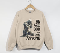 Load image into Gallery viewer, He Who Kneels Before God - Christian Sweatshirt
