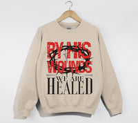 Load image into Gallery viewer, By His Wounds We Are Healed - Christian Sweatshirt