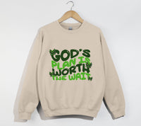 Load image into Gallery viewer, God&#39;s Plan Is Worth The Wait - Christian Sweatshirt
