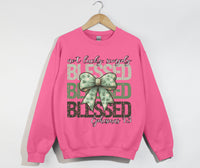 Load image into Gallery viewer, Not Lucky, Simply Blessed - Christian Sweatshirt
