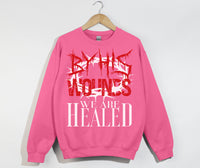 Load image into Gallery viewer, By His Wounds We Are Healed - Christian Sweatshirt

