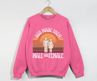 Load image into Gallery viewer, God Made Them Male And Female - Christian Sweatshirt
