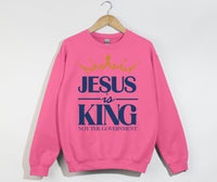 Load image into Gallery viewer, Jesus Is King Not The Government - Christian Sweatshirt
