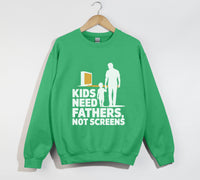 Load image into Gallery viewer, Kids Need Fathers, Not Screens - Sweatshirt

