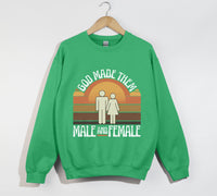 Load image into Gallery viewer, God Made Them Male And Female - Christian Sweatshirt
