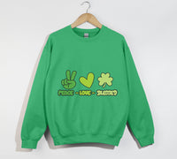 Load image into Gallery viewer, Peace, Love And Blessed - Christian Sweatshirt
