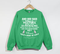 Load image into Gallery viewer, And God Said, Let There Be Pastors - Christian Sweatshirt
