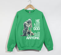 Load image into Gallery viewer, He Who Kneels Before God - Christian Sweatshirt
