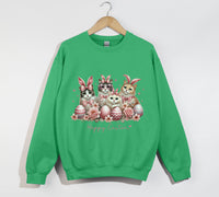 Load image into Gallery viewer, Happy Easter Sweatshirt - Cute Cat Sweatshirt

