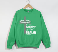 Load image into Gallery viewer, By His Wounds We Are Healed - Christian Sweatshirt