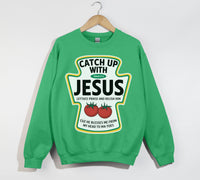 Load image into Gallery viewer, Catch Up With Jesus - Christian Sweatshirt

