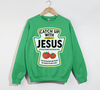 Load image into Gallery viewer, Catch Up With Jesus - Christian Sweatshirt