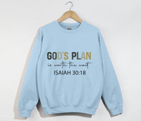 Load image into Gallery viewer, God&#39;s Plan Is Worth The Wait - Christian Sweatshirt
