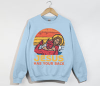 Load image into Gallery viewer, Jesus Has Your Back - Funny Christian Sweatshirt
