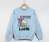 Load image into Gallery viewer, It&#39;s Not About The Bunny, It&#39;s About The Lamb - Christian Sweatshirt
