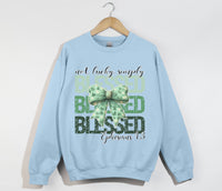 Load image into Gallery viewer, Not Lucky, Simply Blessed - Christian Sweatshirt
