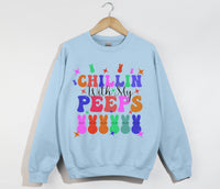 Load image into Gallery viewer, Chillin&#39; With My Peeps - Easter Christian Sweatshirt
