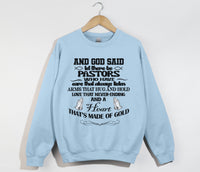 Load image into Gallery viewer, And God Said, Let There Be Pastors - Christian Sweatshirt
