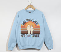 Load image into Gallery viewer, God Made Them Male And Female - Christian Sweatshirt
