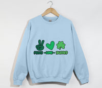 Load image into Gallery viewer, Peace, Love And Blessed - Christian Sweatshirt
