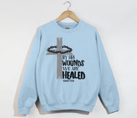 Load image into Gallery viewer, By His Wounds We Are Healed - Christian Sweatshirt
