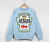 Load image into Gallery viewer, Catch Up With Jesus - Christian Sweatshirt
