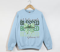 Load image into Gallery viewer, Not Lucky, Simply Blessed - Christian Sweatshirt
