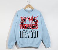 Load image into Gallery viewer, By His Wounds We Are Healed - Christian Sweatshirt
