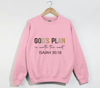 Load image into Gallery viewer, God&#39;s Plan Is Worth The Wait - Christian Sweatshirt
