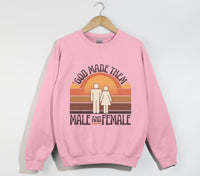 Load image into Gallery viewer, God Made Them Male And Female - Christian Sweatshirt
