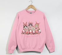 Load image into Gallery viewer, Happy Easter Sweatshirt - Cute Cat Sweatshirt
