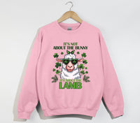 Load image into Gallery viewer, It&#39;s Not About The Bunny, It&#39;s About The Lamb - Christian Sweatshirt
