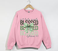 Load image into Gallery viewer, Not Lucky, Simply Blessed - Christian Sweatshirt
