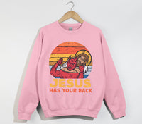 Load image into Gallery viewer, Jesus Has Your Back - Funny Christian Sweatshirt
