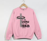 Load image into Gallery viewer, By His Wounds We Are Healed - Christian Sweatshirt
