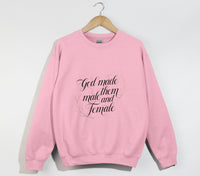 Load image into Gallery viewer, God Made Them Male And Female - Christian Sweatshirt
