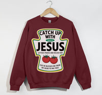 Load image into Gallery viewer, Catch Up With Jesus - Christian Sweatshirt
