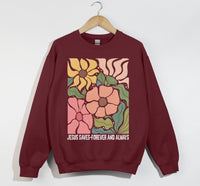 Load image into Gallery viewer, Jesus Saves, Forever And Always - Christian Sweatshirt
