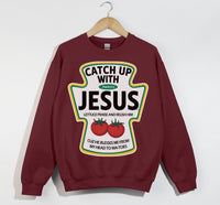 Load image into Gallery viewer, Catch Up With Jesus - Christian Sweatshirt