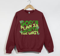 Load image into Gallery viewer, God&#39;s Plan Is Worth The Wait - Christian Sweatshirt
